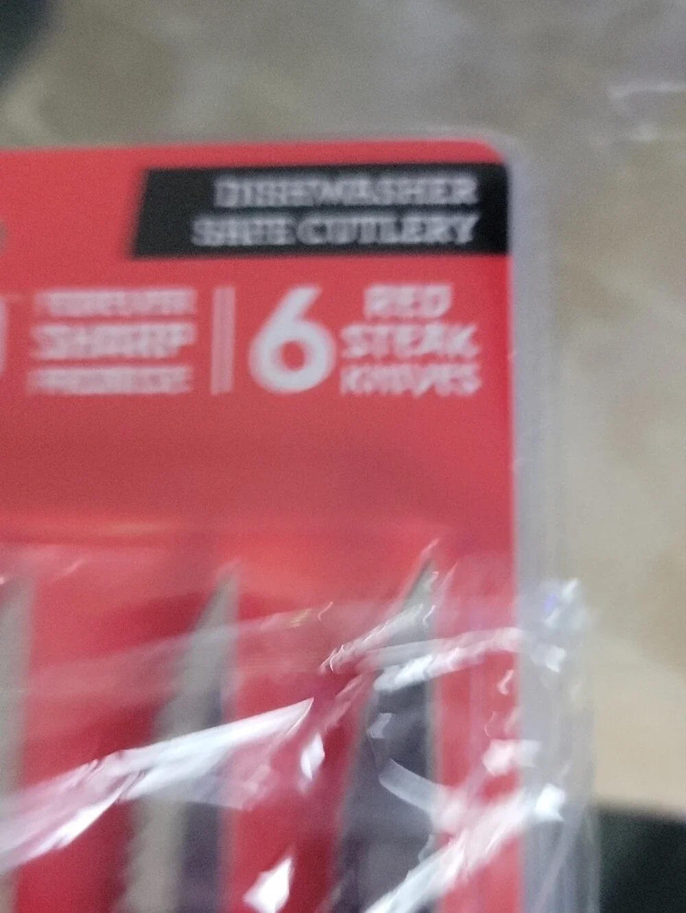 Red Serrated Steak Knife Set - 6 Piece